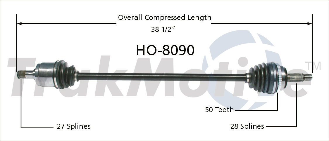 CV Axle Shaft TrakMotive HO-8090