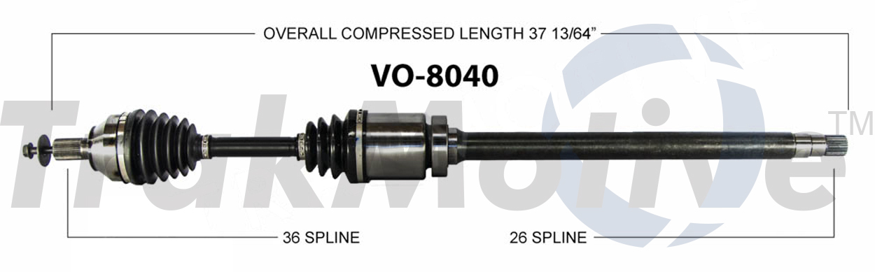 CV Axle Shaft TrakMotive VO-8040