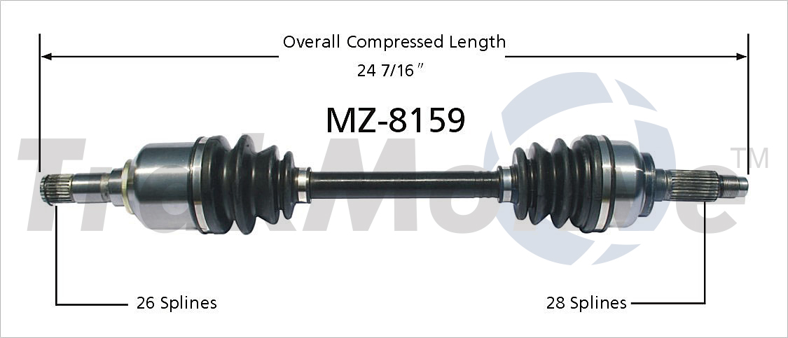 CV Axle Shaft TrakMotive MZ-8159