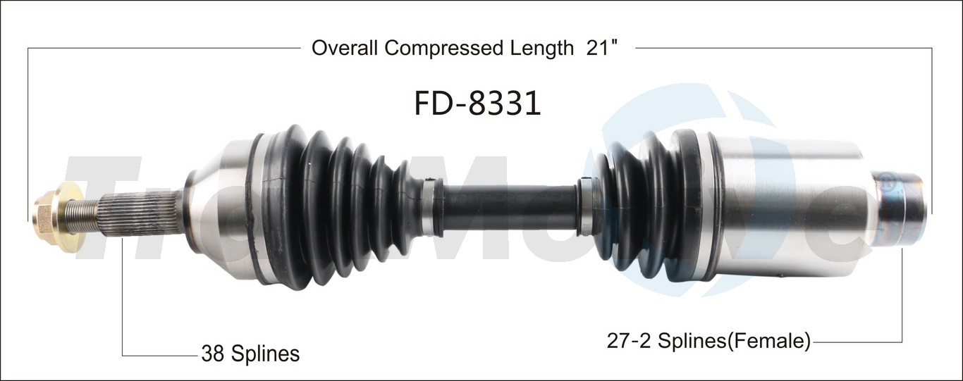 CV Axle Shaft TrakMotive FD-8331
