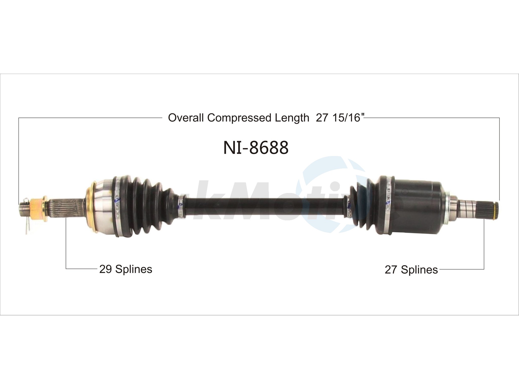 CV Axle Shaft TrakMotive NI-8688