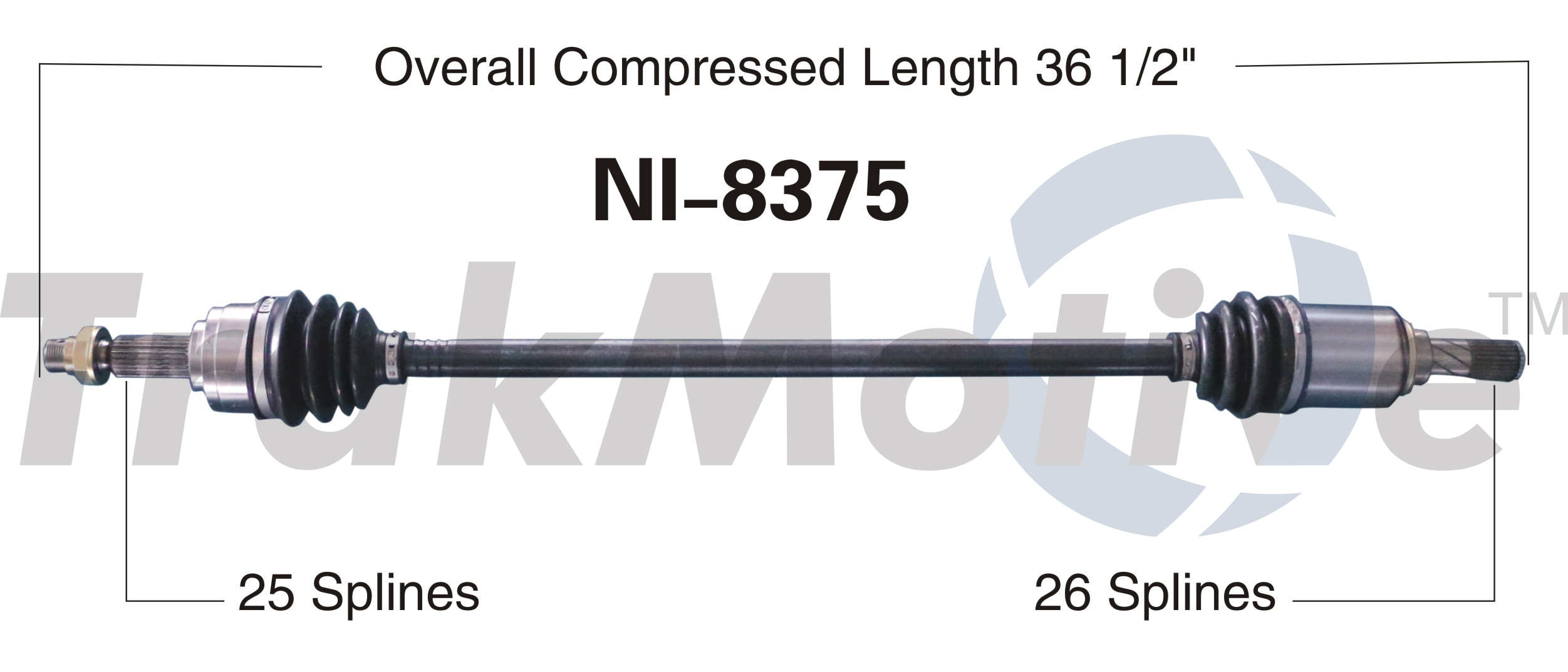 CV Axle Shaft TrakMotive NI-8375