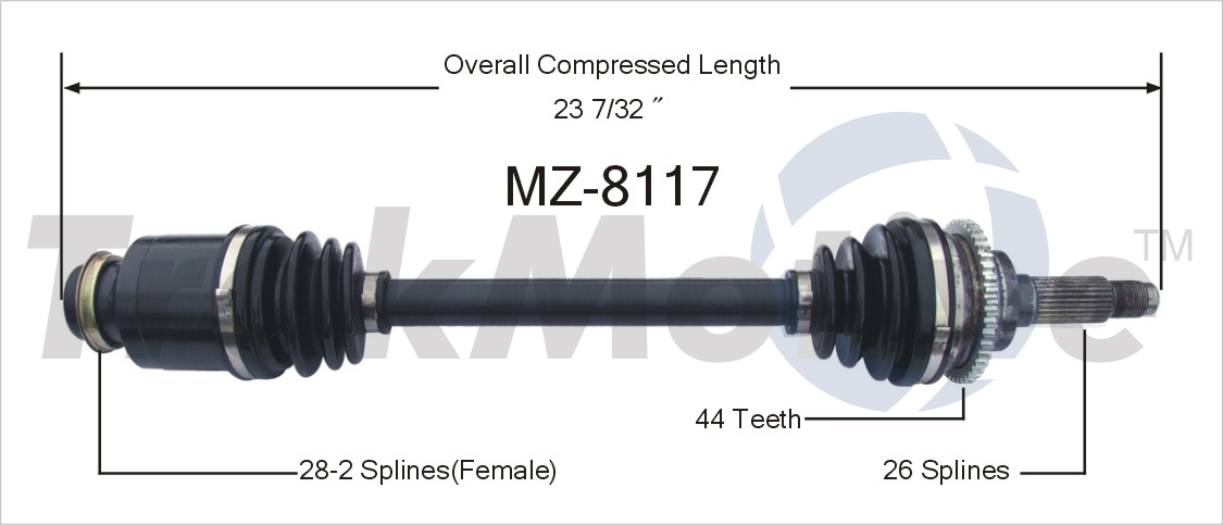 CV Axle Shaft TrakMotive MZ-8117