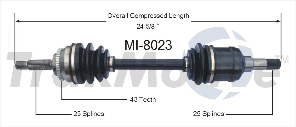 CV Axle Shaft TrakMotive MI-8023