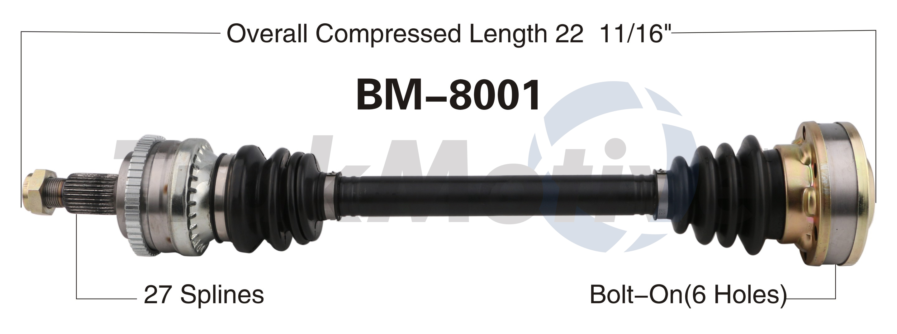 CV Axle Shaft TrakMotive BM-8001