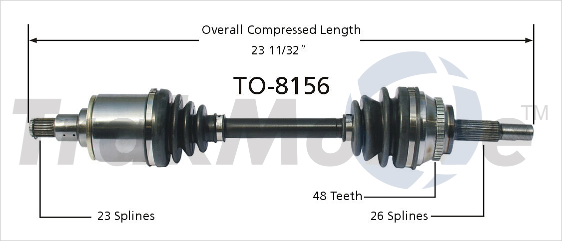 CV Axle Shaft TrakMotive TO-8156