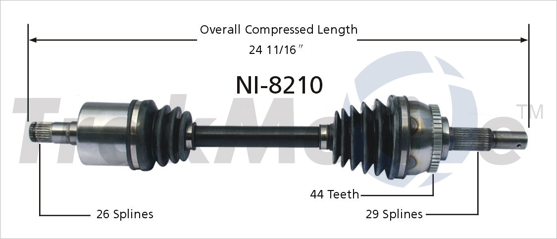 CV Axle Shaft TrakMotive NI-8210