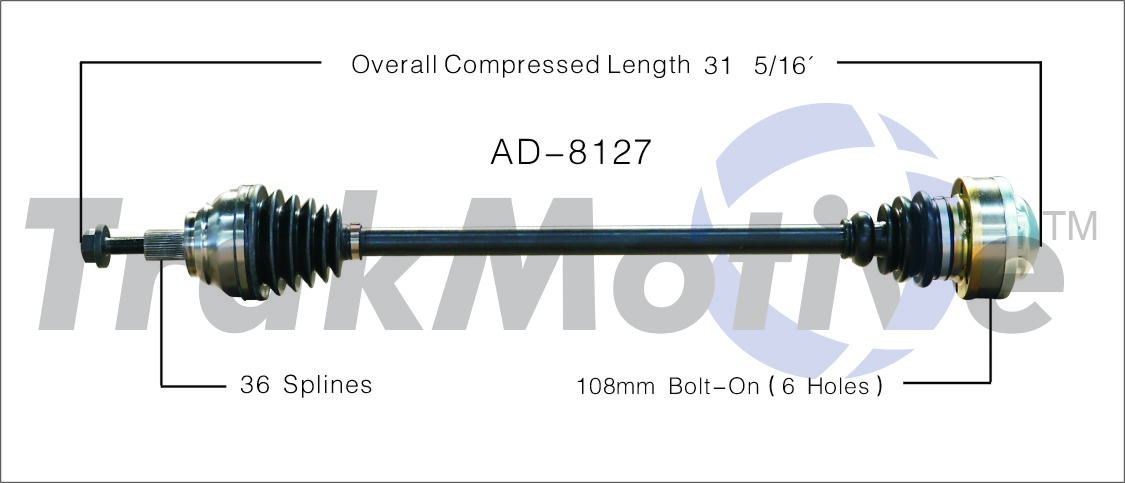 CV Axle Shaft TrakMotive AD-8127