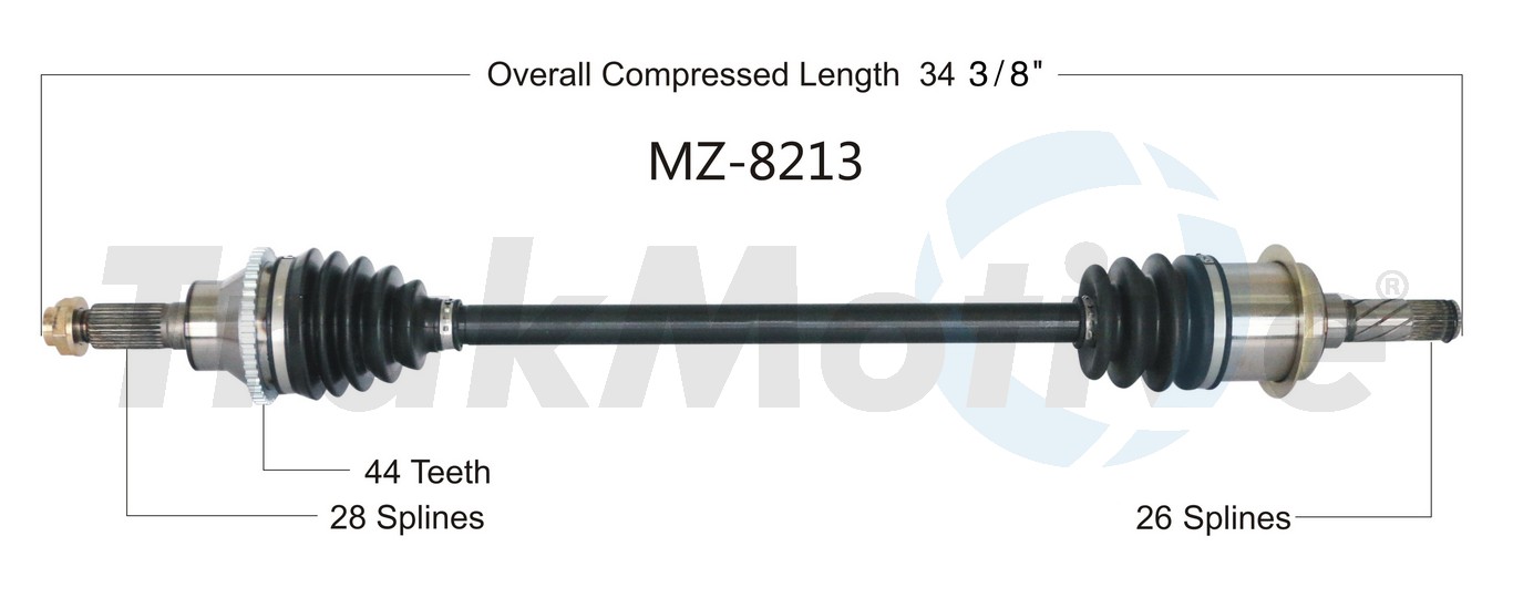 CV Axle Shaft TrakMotive MZ-8213