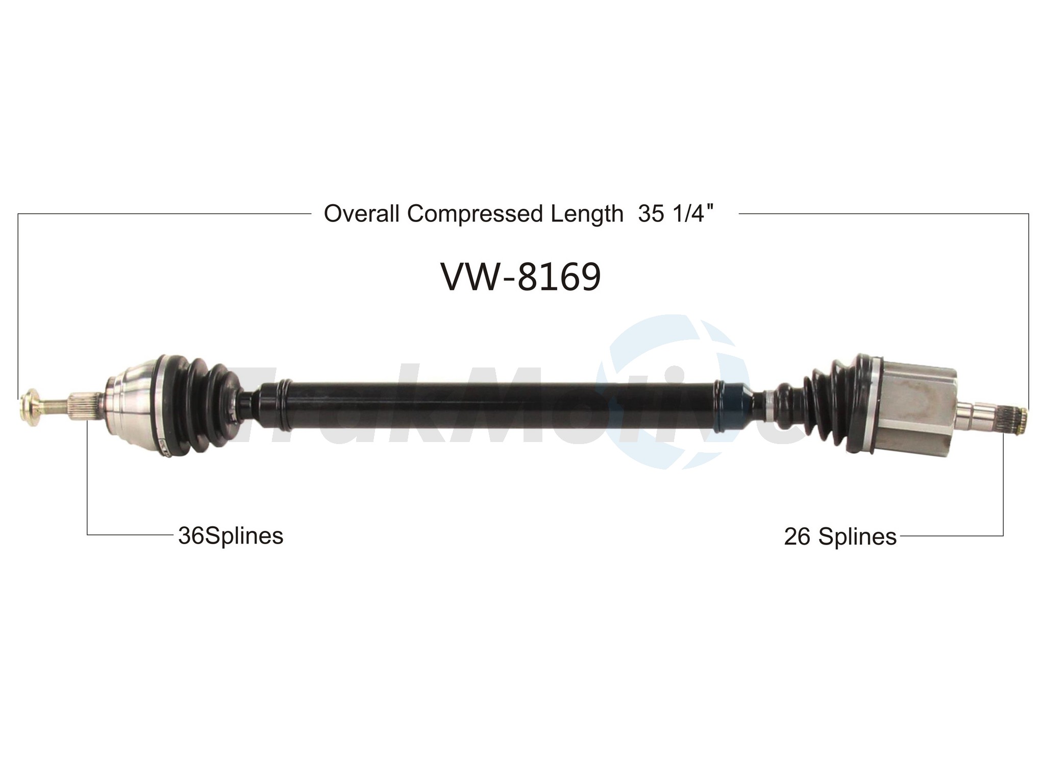 CV Axle Shaft TrakMotive VW-8169