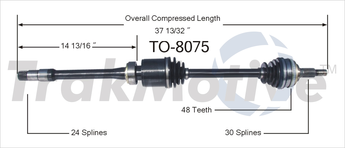 CV Axle Shaft TrakMotive TO-8075