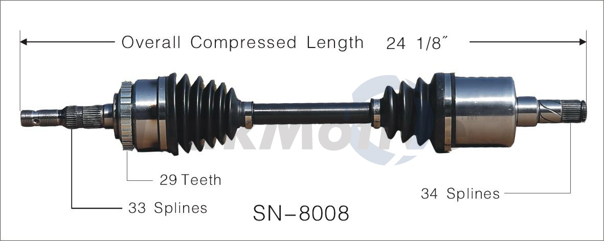 CV Axle Shaft TrakMotive SN-8008