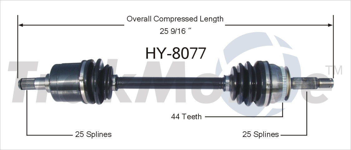 CV Axle Shaft TrakMotive HY-8077
