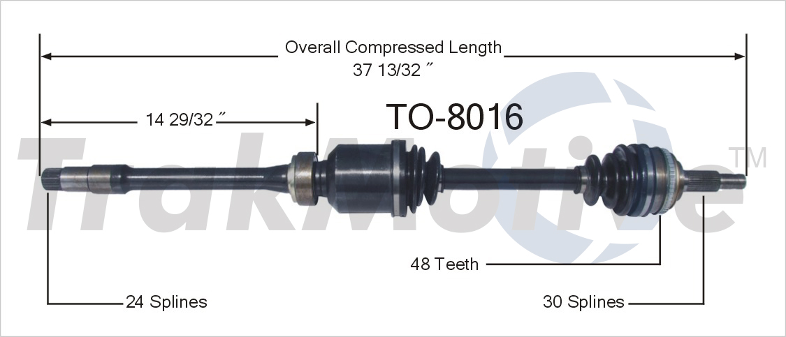 CV Axle Shaft TrakMotive TO-8016