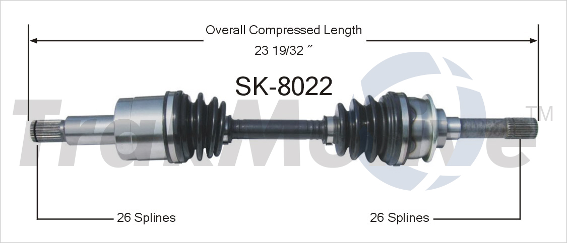 CV Axle Shaft TrakMotive SK-8022