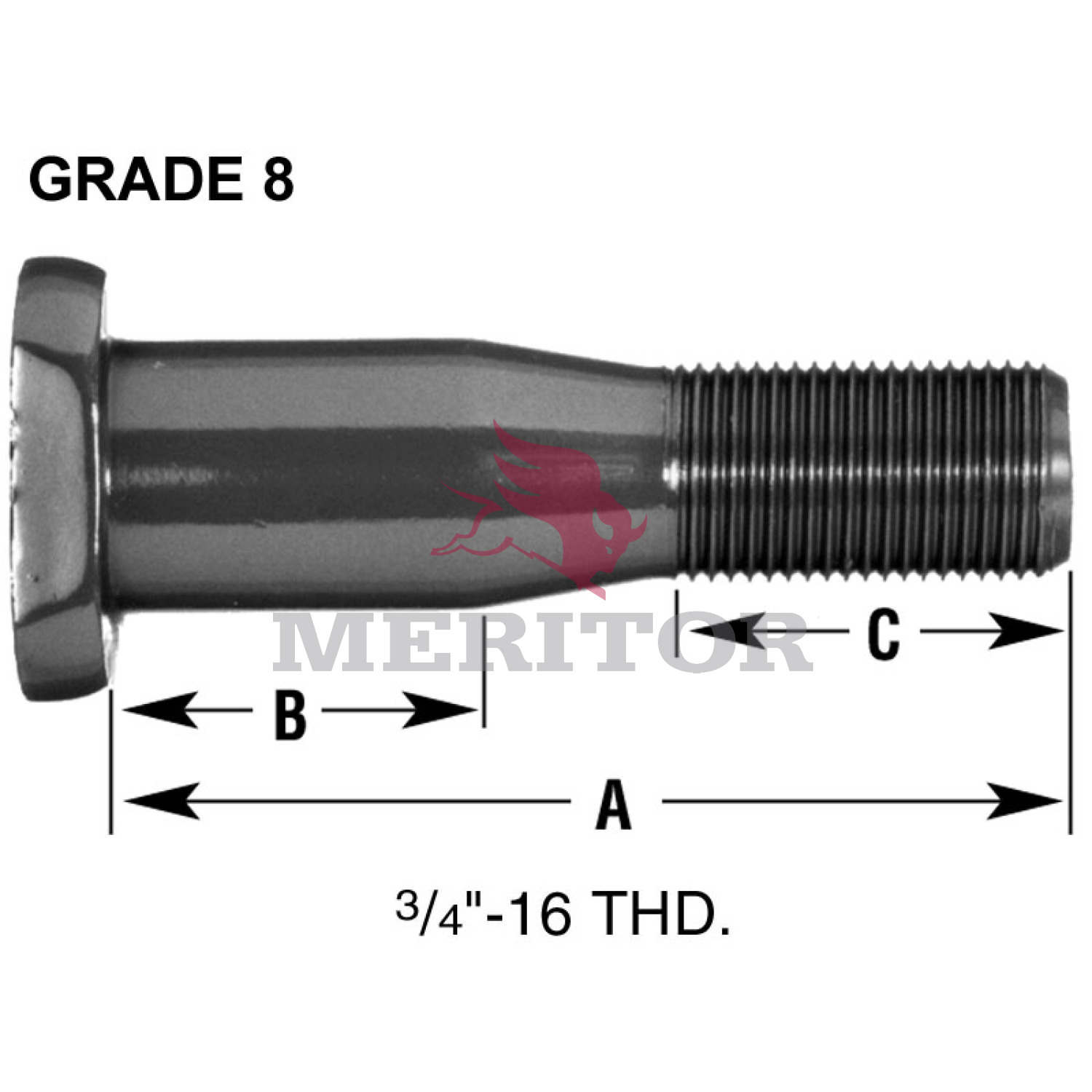 Wheel Stud Meritor R008952L