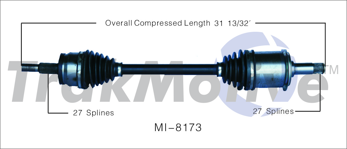 CV Axle Shaft TrakMotive MI-8173