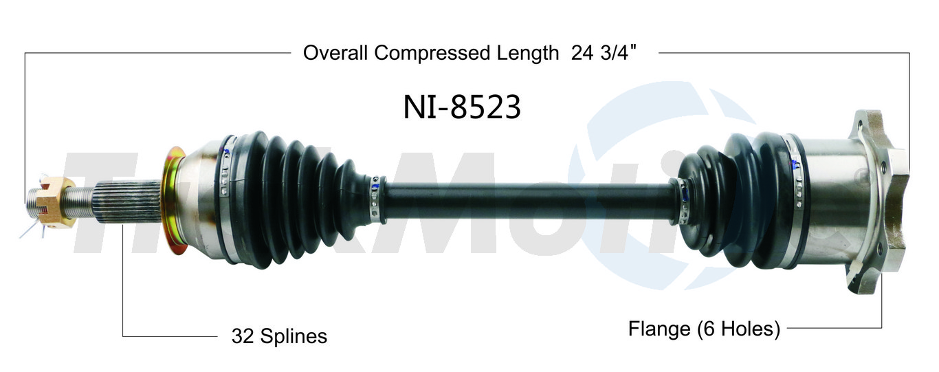 CV Axle Shaft TrakMotive NI-8523