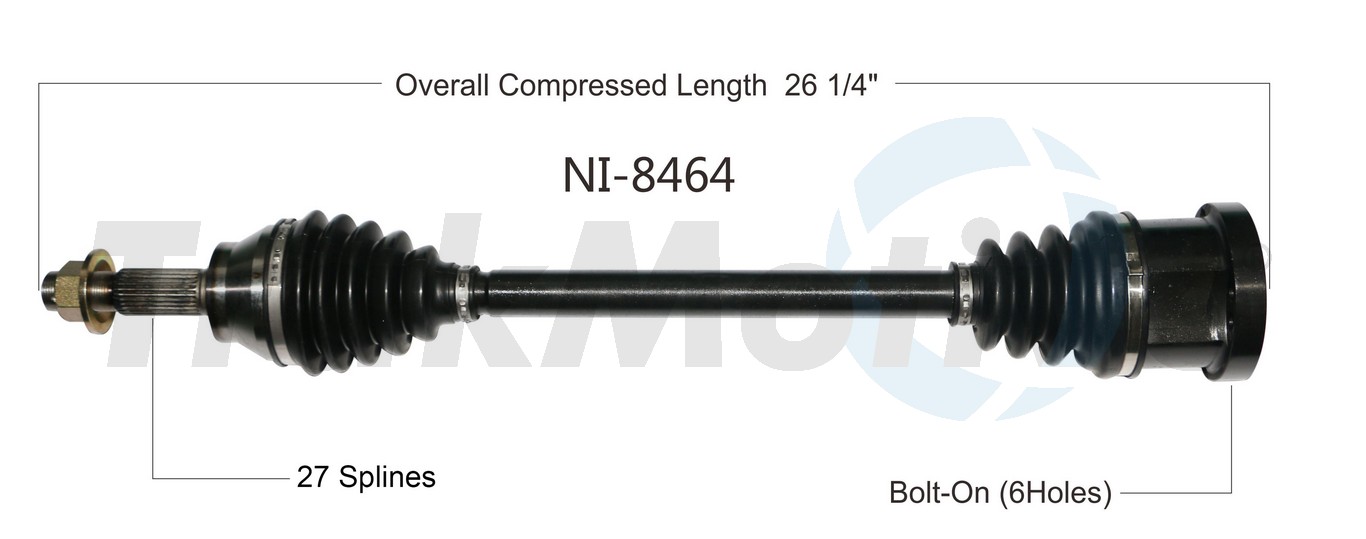 CV Axle Shaft TrakMotive NI-8464
