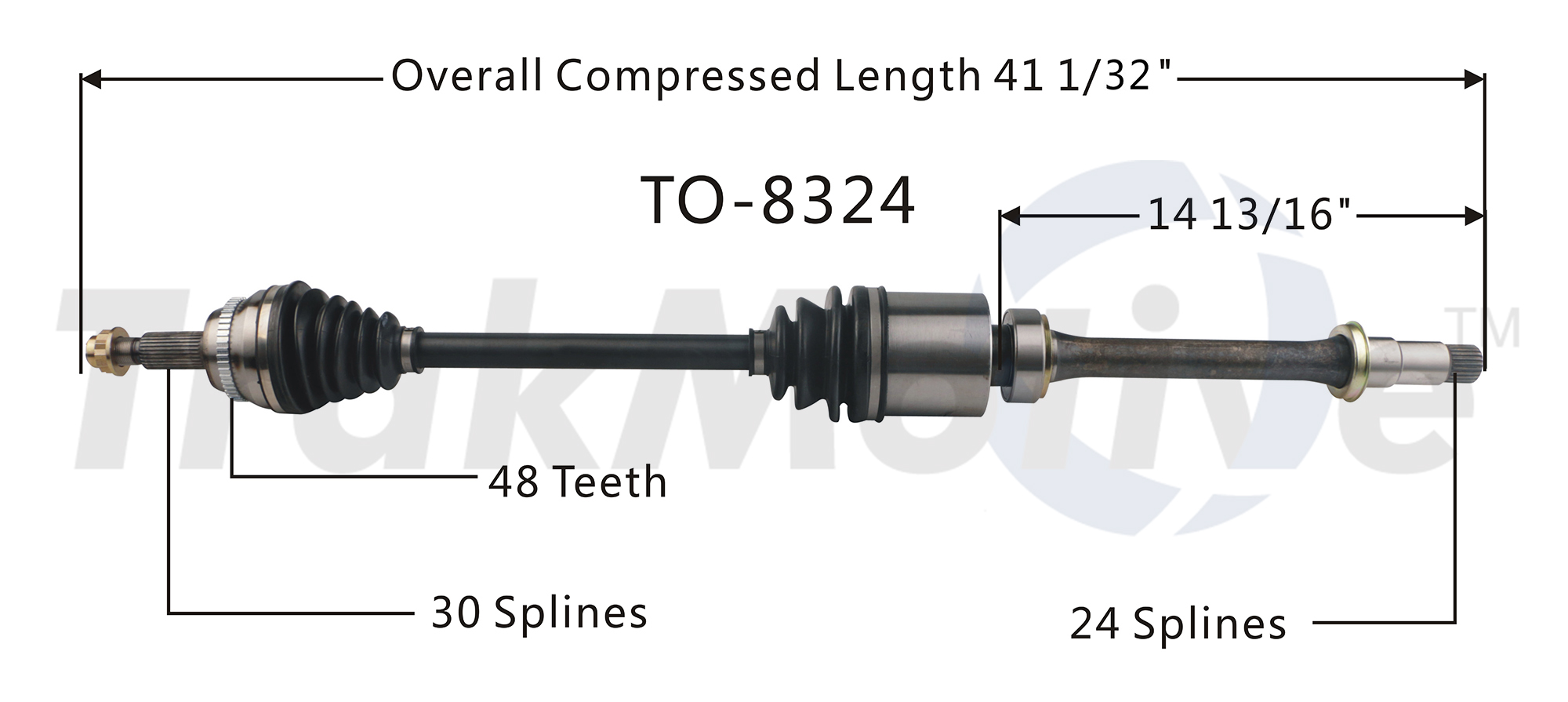 CV Axle Shaft TrakMotive TO8324