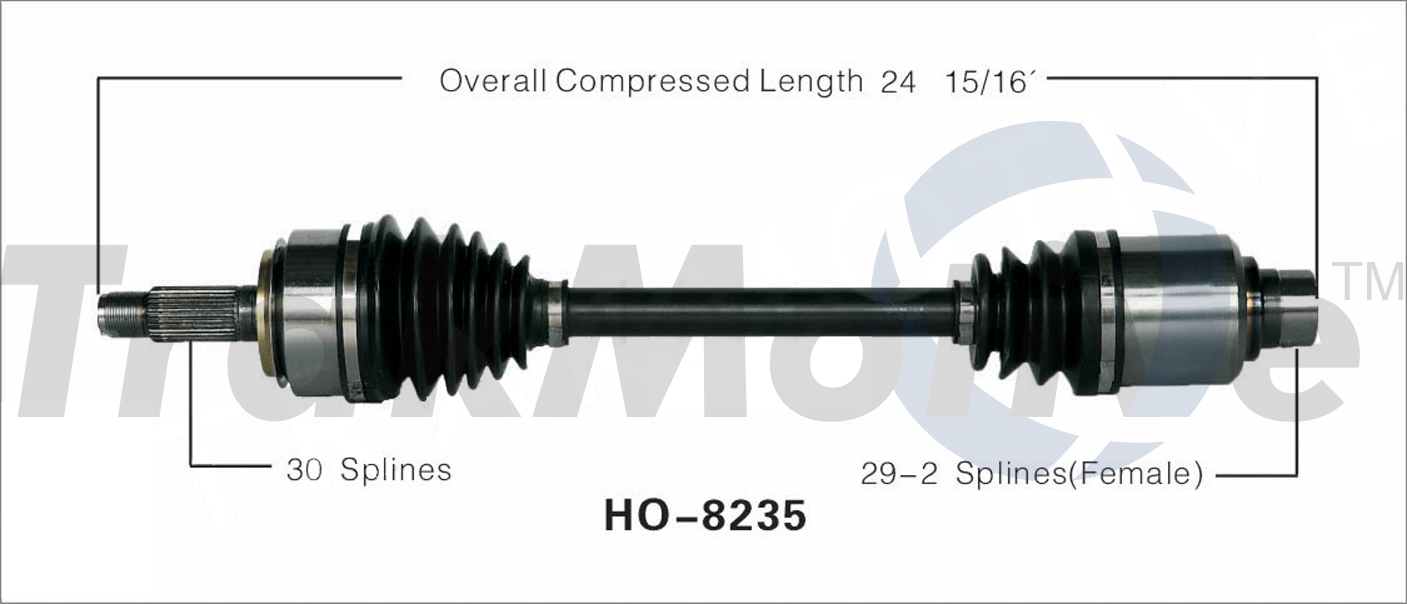 CV Axle Shaft TrakMotive HO-8235