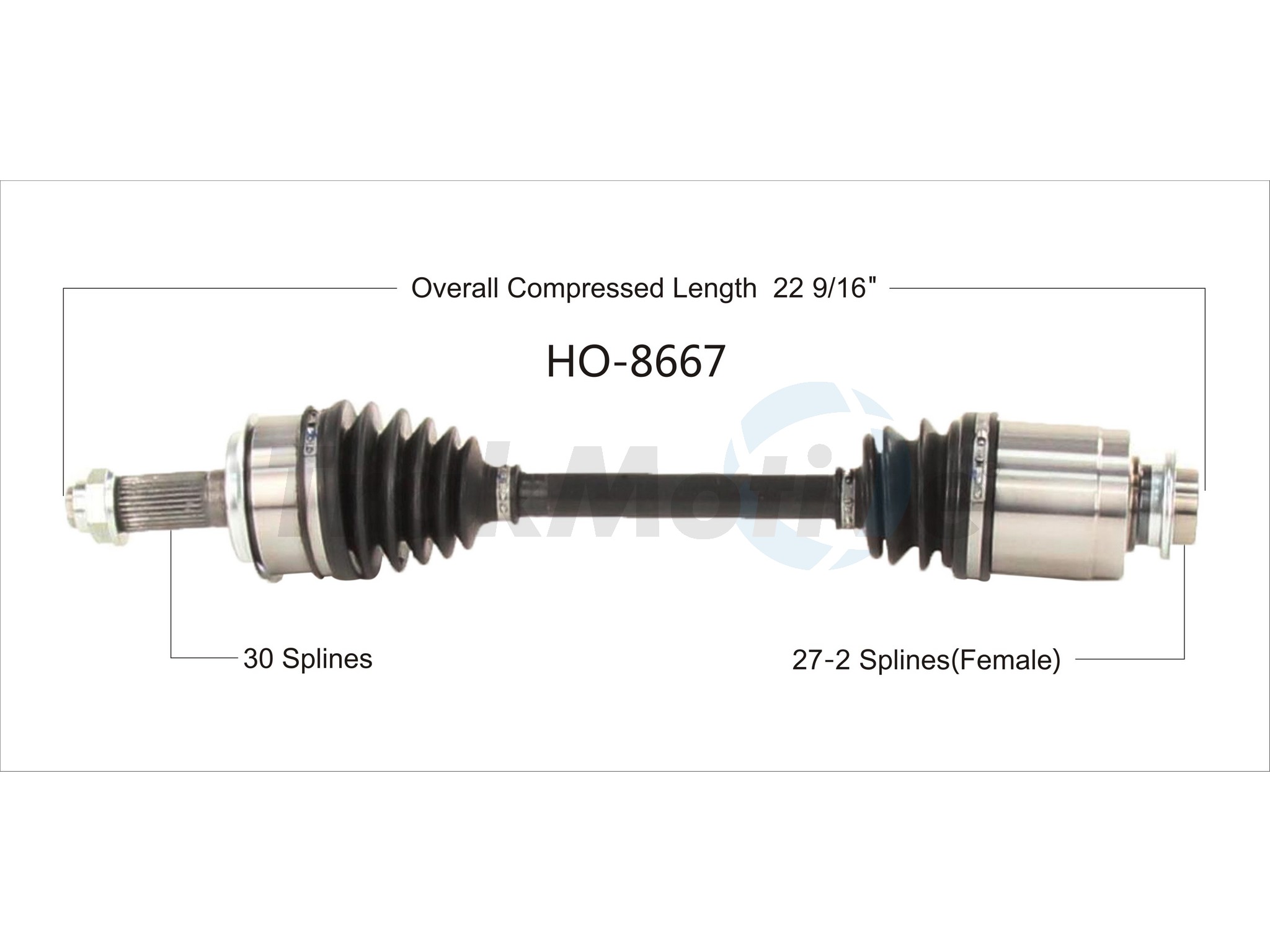 CV Axle Shaft TrakMotive HO-8667