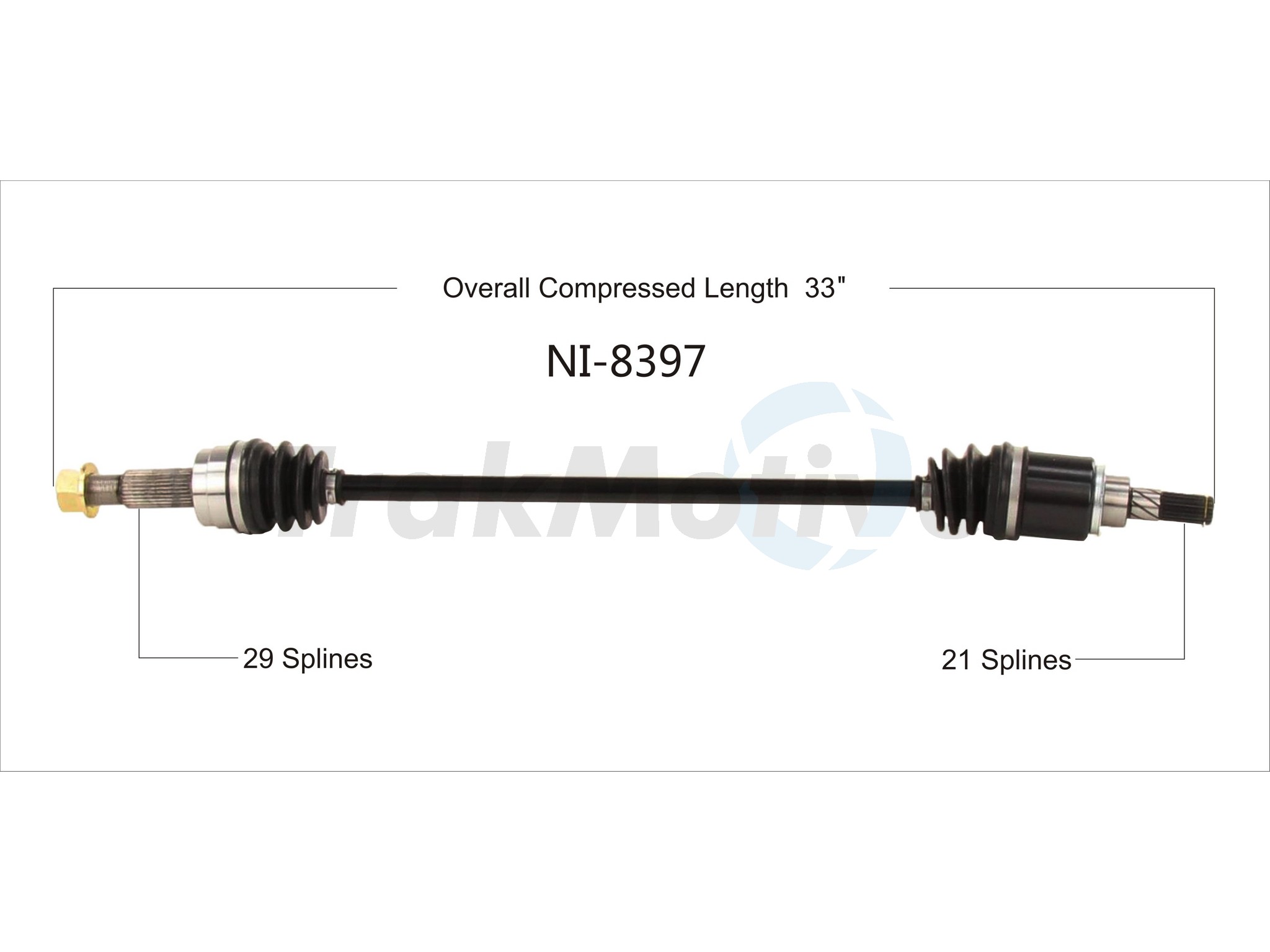 CV Axle Shaft TrakMotive NI-8397