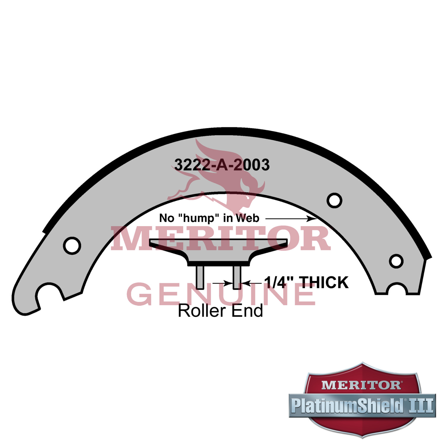 Drum Brake Shoe Meritor SMA3124715QP