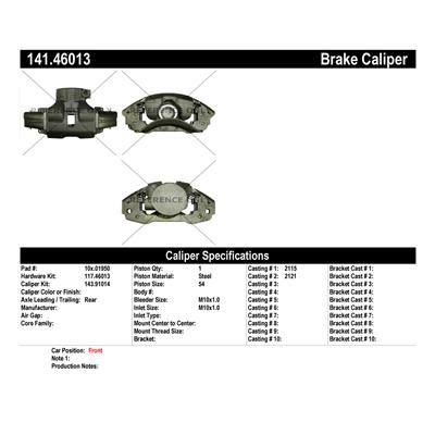 Disc Brake Caliper Centric Parts 141.46013