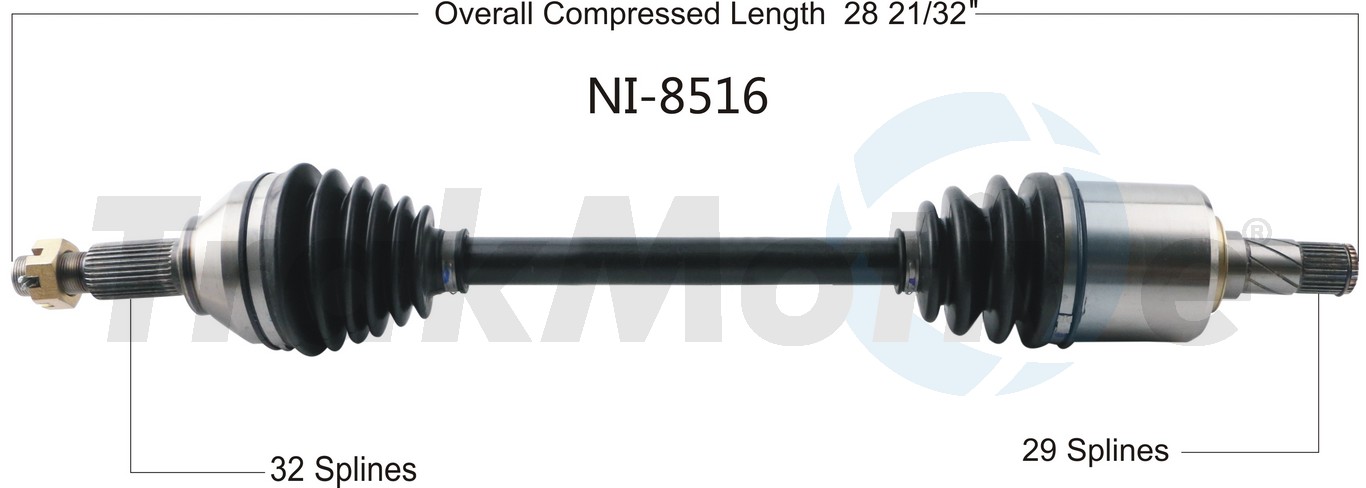 CV Axle Shaft TrakMotive NI-8516