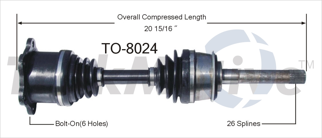 CV Axle Shaft TrakMotive TO-8024