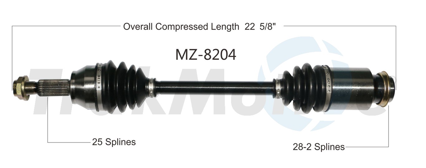 CV Axle Shaft TrakMotive MZ-8204