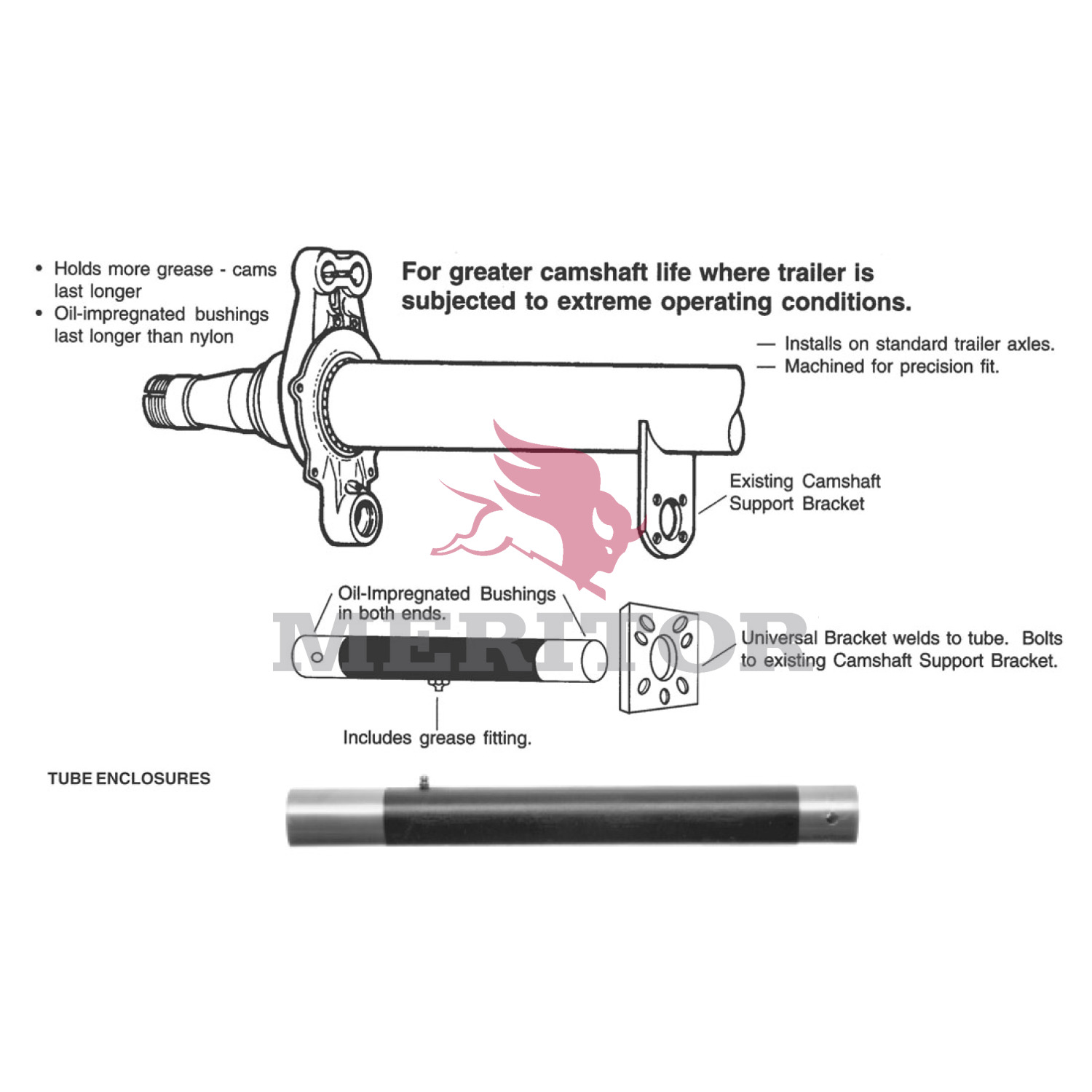 Air Brake Camshaft Enclosure Meritor R630012