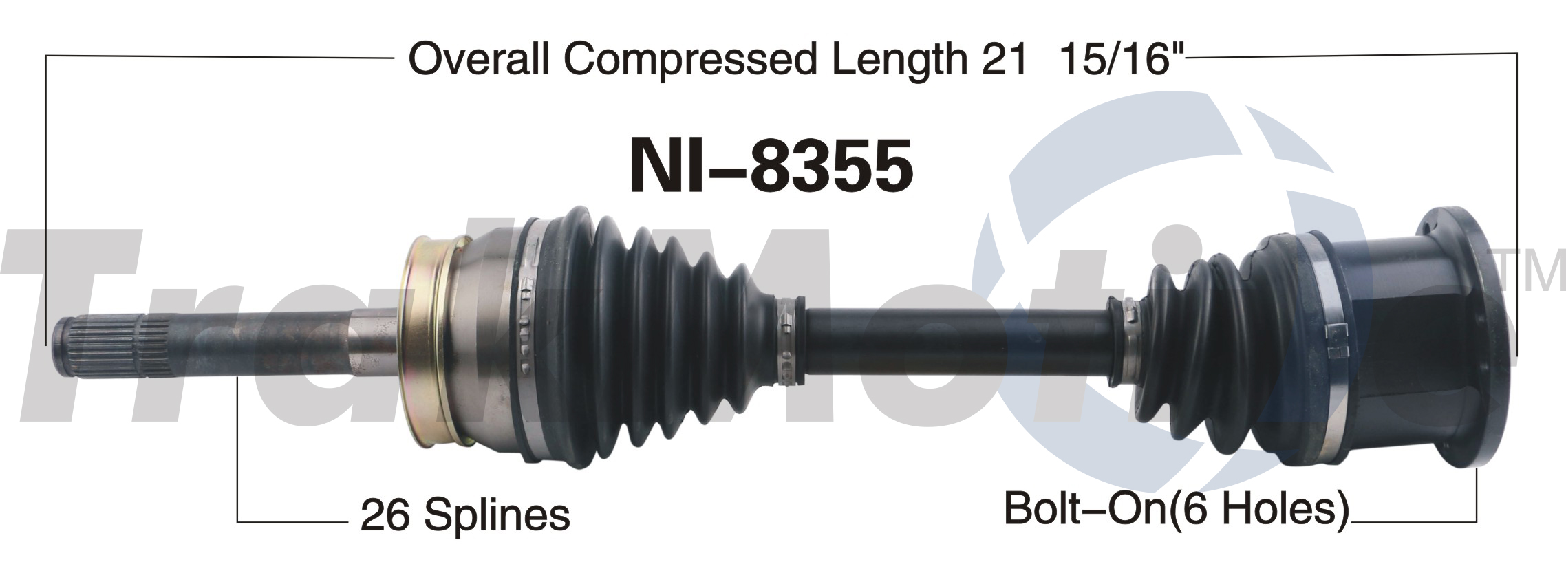 CV Axle Shaft TrakMotive NI-8355