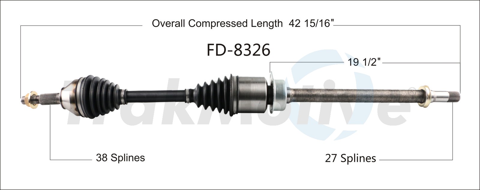 CV Axle Shaft TrakMotive FD-8326