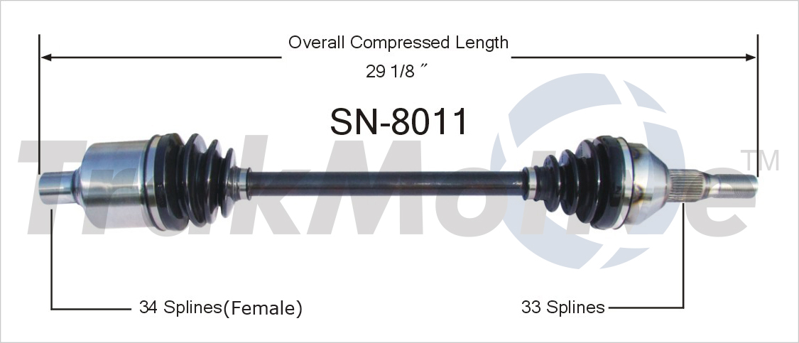 CV Axle Shaft TrakMotive SN-8011
