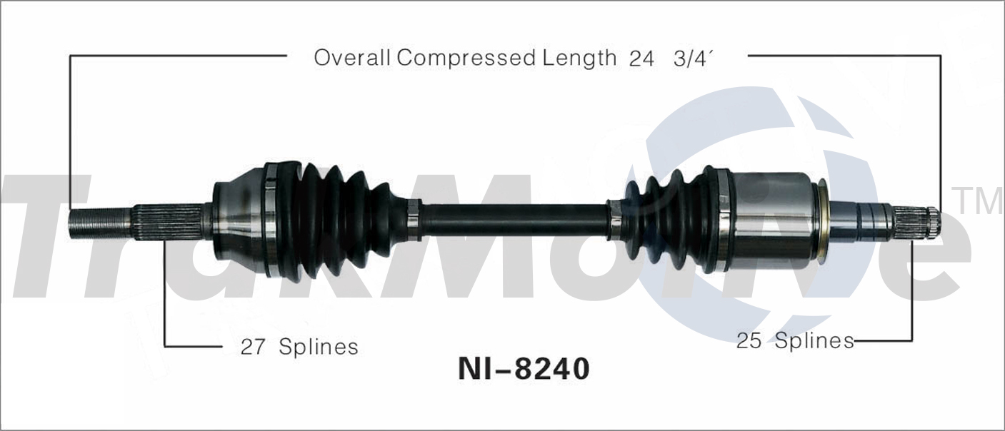 CV Axle Shaft TrakMotive NI-8240