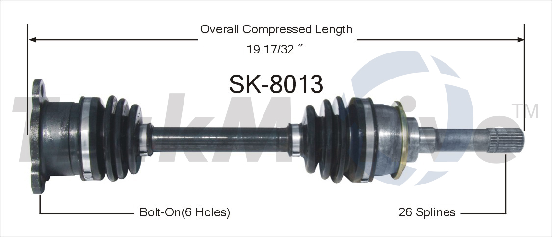 CV Axle Shaft TrakMotive SK-8013