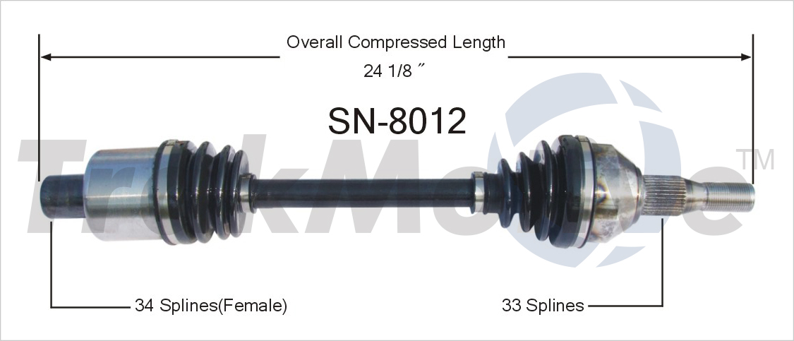 CV Axle Shaft TrakMotive SN-8012