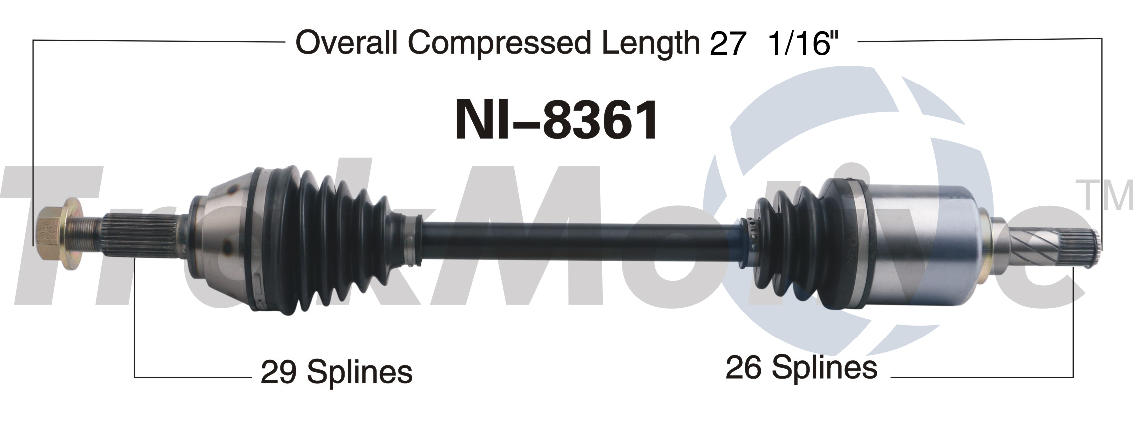 CV Axle Shaft TrakMotive NI-8361