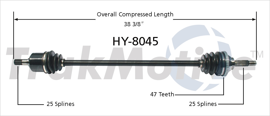 CV Axle Shaft TrakMotive HY-8045