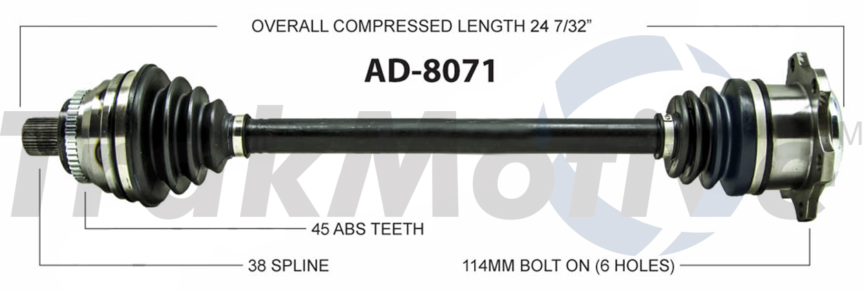 CV Axle Shaft TrakMotive AD-8071
