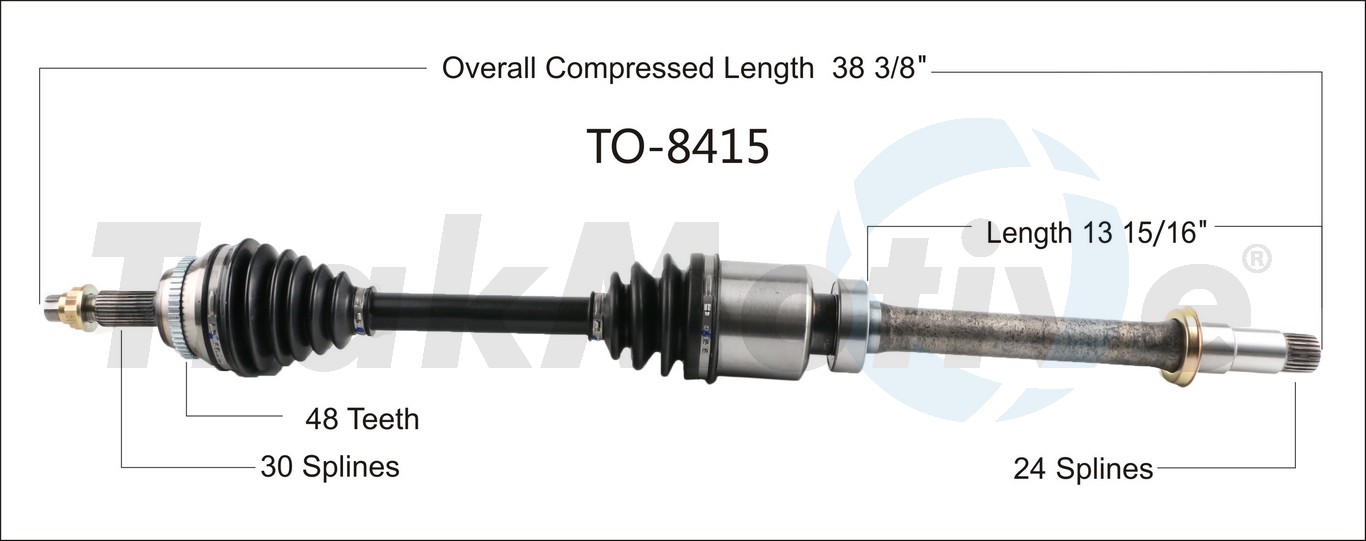CV Axle Shaft TrakMotive TO-8415