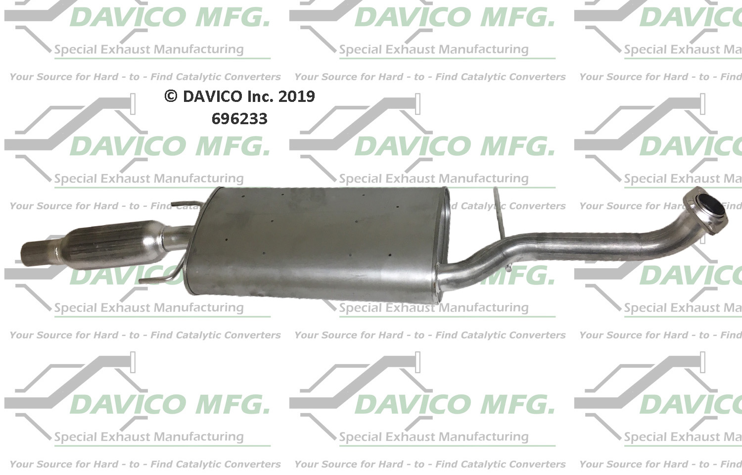 Exhaust Muffler Assembly Davico Mfg 696233