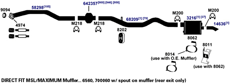 Exhaust Pipe AP Exhaust 8986