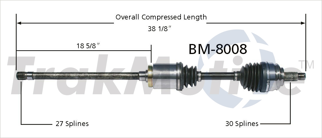 CV Axle Shaft TrakMotive BM-8008