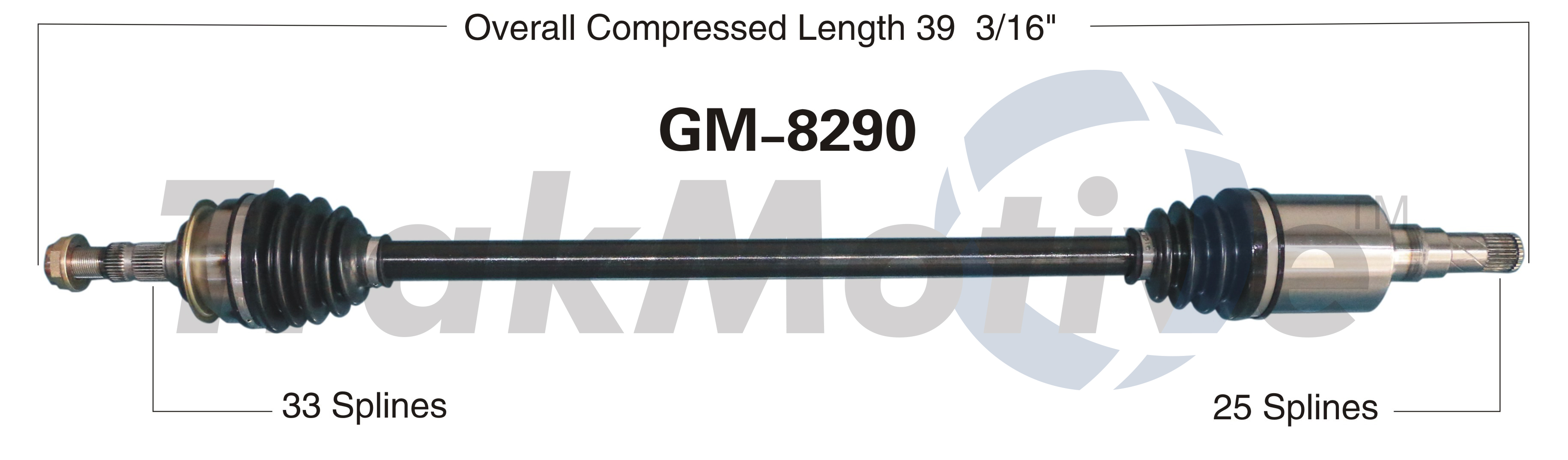 CV Axle Shaft TrakMotive GM-8290