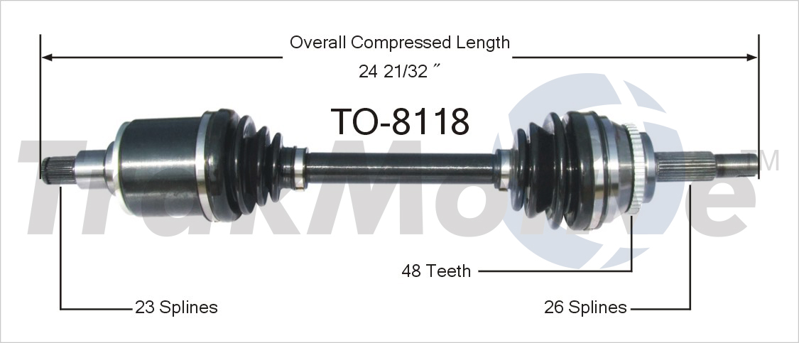 CV Axle Shaft TrakMotive TO-8118