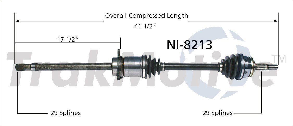 CV Axle Shaft TrakMotive NI-8213