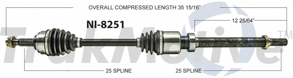 CV Axle Shaft TrakMotive NI-8251